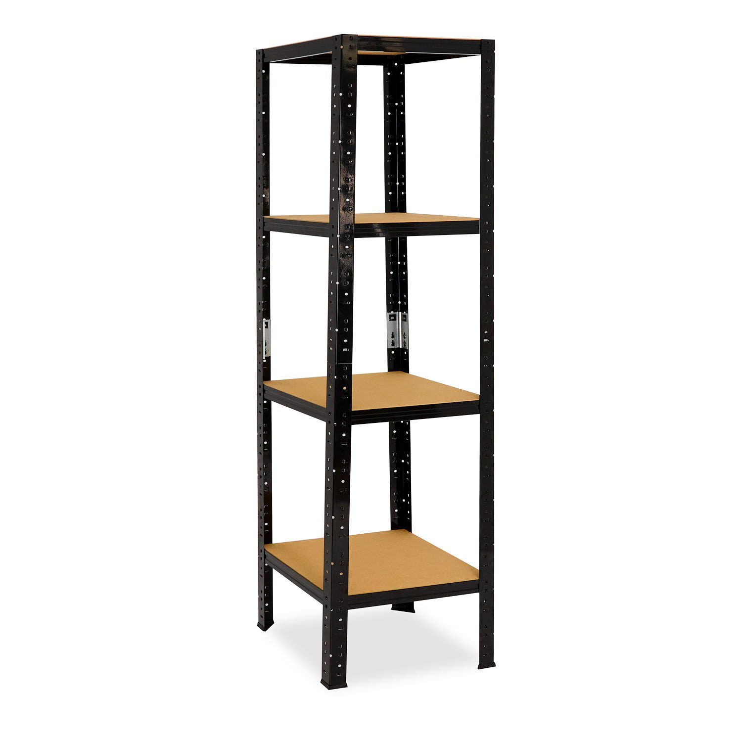 shelfplaza Schwerlastregal BLACK, 200x30x30cm, Metallregal schwarz mit 4 Böden je 175kg Tragkraft, Steckregal als Lagerregal, Büroregal & Lastenregal, Regal Metall schwarz