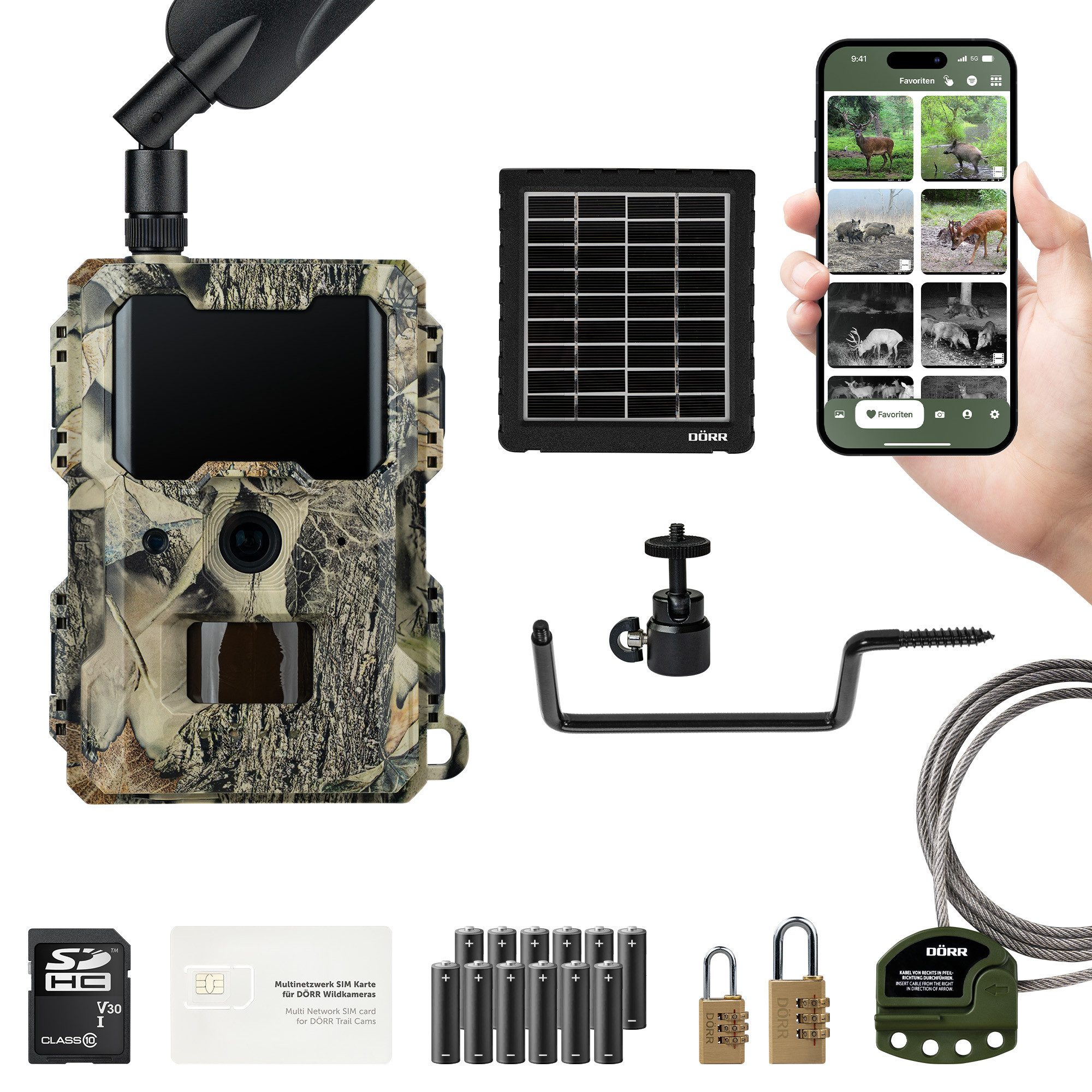 Dörr Wildkamera DÖRR Cloud Mini 4G/LTE Überwachungskamera, Simlockfrei, 12MP, Full HD (Außenbereich, Innenbereich, DÖRR App für iOS, Android & Web, 4G Bild-& Videoversand, Infrarotblitz)