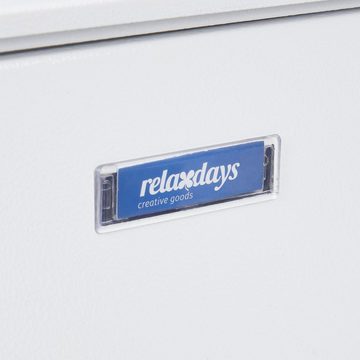 relaxdays Briefkasten Briefkasten mit Namensschild (1-St), Weiß
