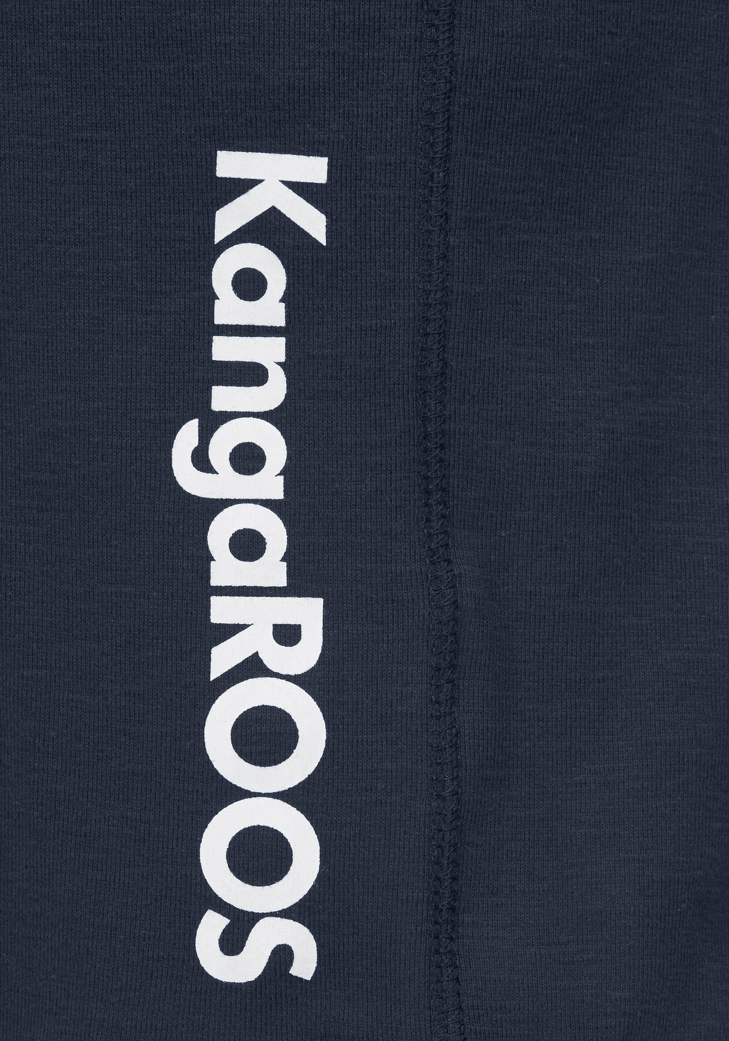 KangaROOS Sweatkleid in Longform, aus Baumwoll-Sweatqualität, mit Kängurutasche