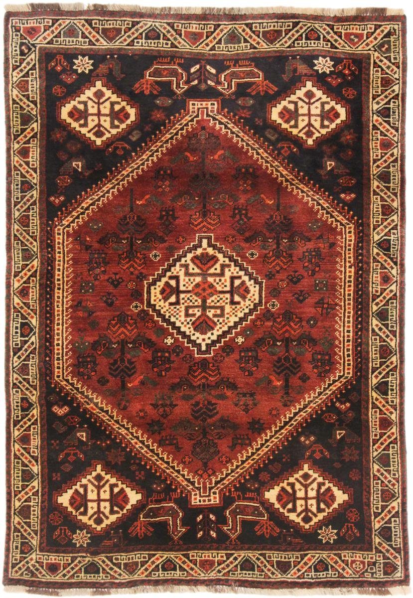 Orientteppich Shiraz 125x182 Handgeknüpfter Orientteppich / Perserteppich, Nain Trading, rechteckig, Höhe: 10 mm