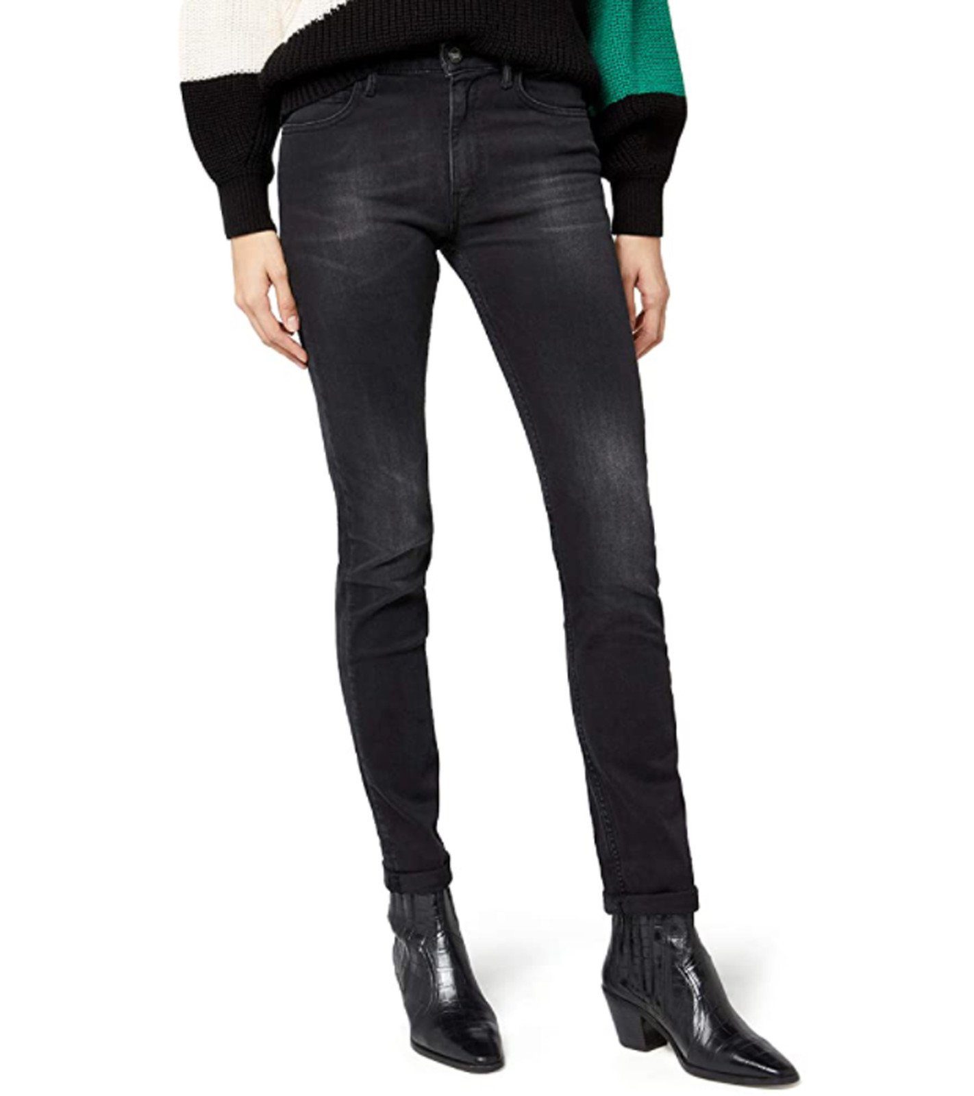Replay Regular-fit-Jeans »REPLAY Jacksy Freizeit-Hose klassische Damen  Straight Fit-Jeans Denim Anthrazit« online kaufen | OTTO