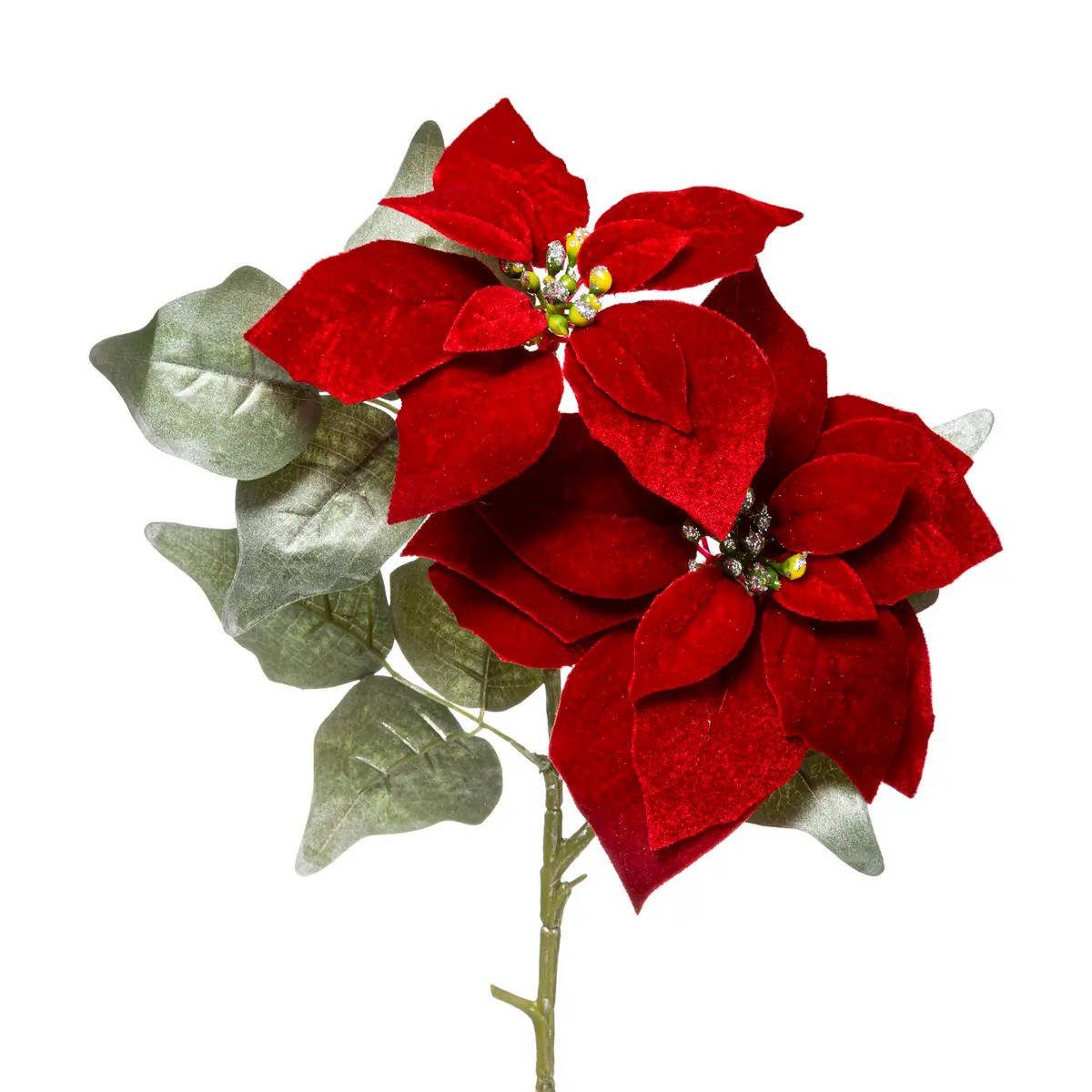 Atmosphera Créateur d'intérieur Adventskranz Weihnachtsstern, künstliche Dekoblume, 75 cm