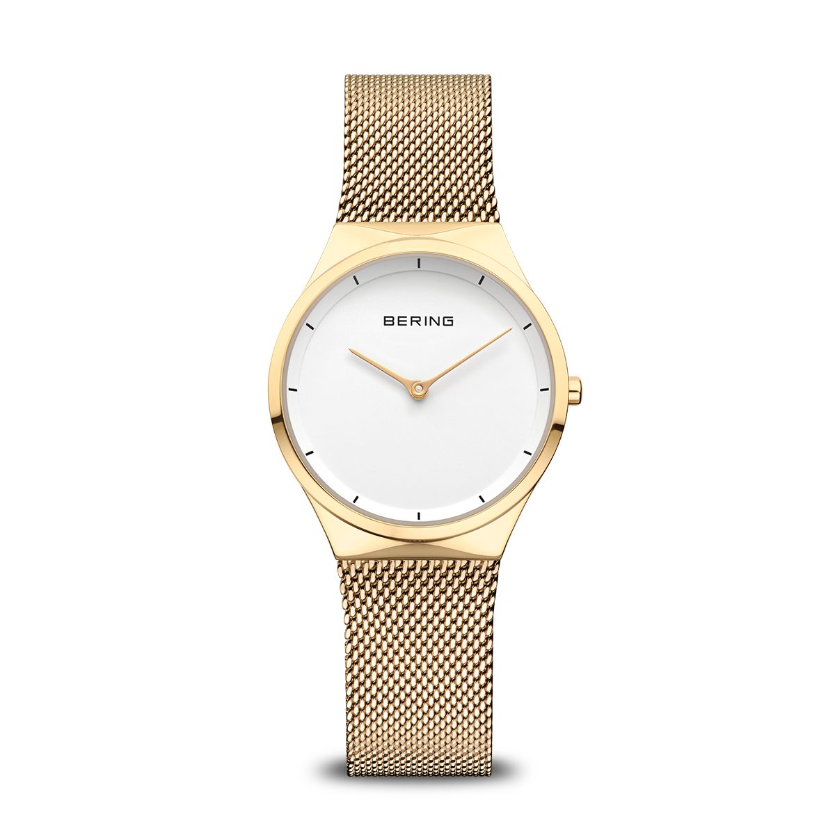 Bering Quarzuhr 12131 Klassik Kollektion, Damen Armbanduhr 31mm Edelstahlgehäuse Milanaisearmband, Saphierglas
