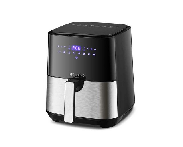 Michelino Heißluftfritteuse Heißluft-Fritteuse Airfryer Digital 5,0 L, 1450W Schwarz