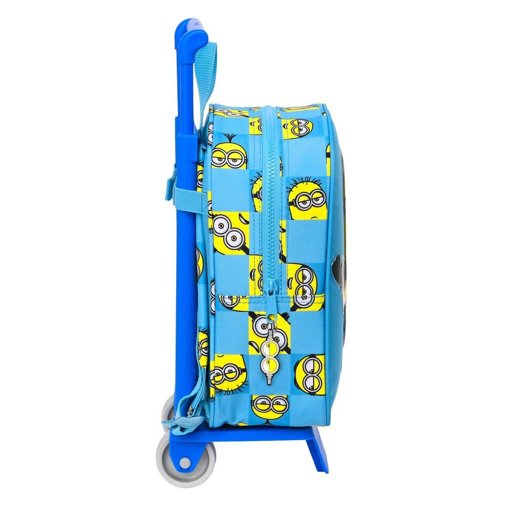 Minions Rucksack Kinder-Rucksack mit Rädern 28 Minions Minionstatic x Blau 22 cm x 10