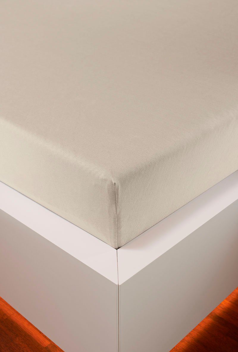 bellana Spannbettlaken bellana Aqua mit Elasthan, 160 g/m², Jersey-Elasthan, Gummizug: rundum, (1 Stück), Spannbetttuch für Matratzen bis 35cm Höhe, bügelfrei, faltenfrei