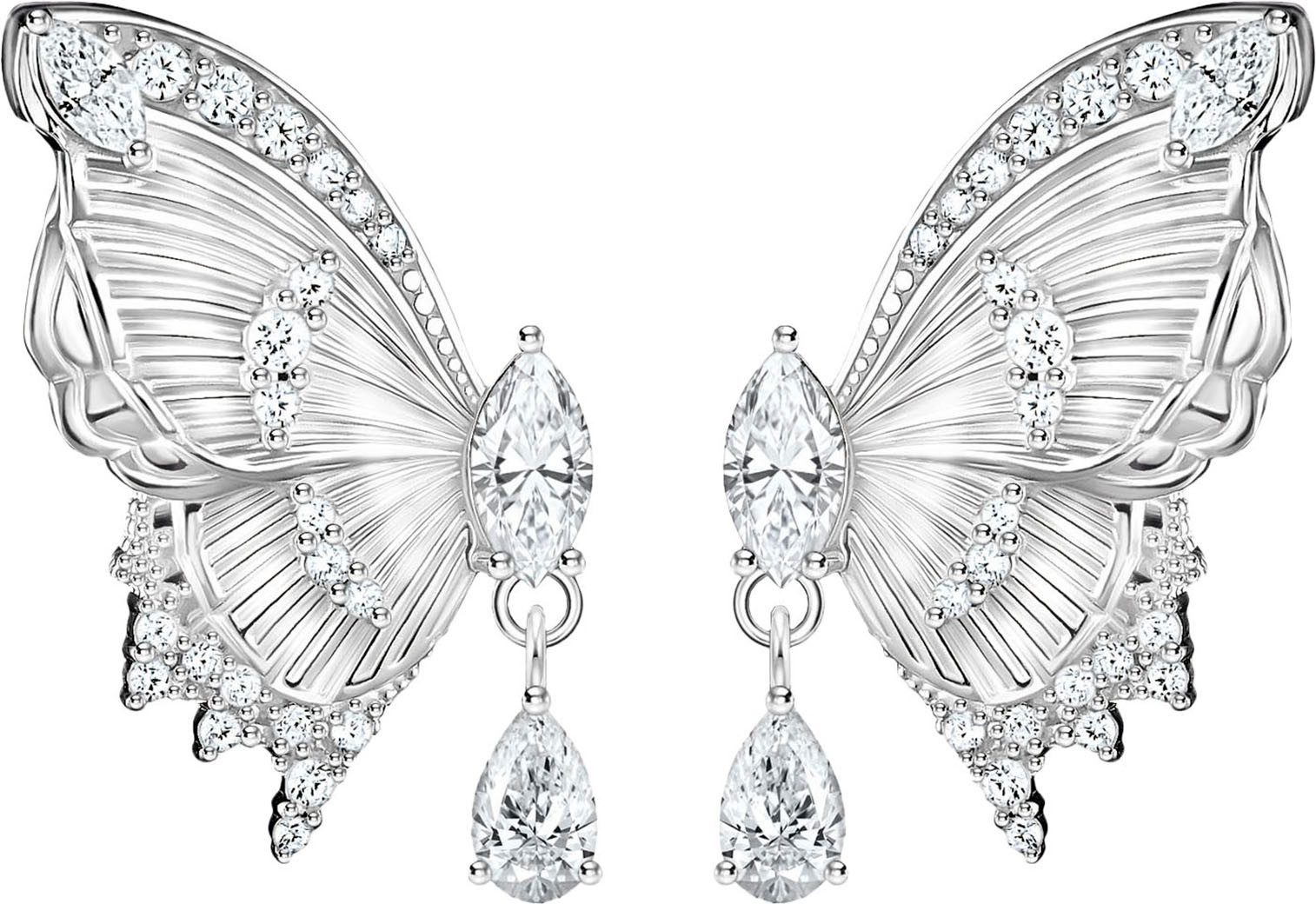THOMAS SABO Paar Ohrstecker Butterfly Paradise Ohrstecker im Schmetterling-Design, mit Zirkonia (synth)