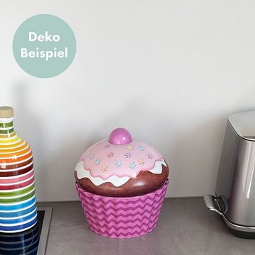 POWERHAUS24 Keksdose XL-Cup Cake Blechdose, bunt dekoriert, 17 x 16 cm, Blech, (Spar-Set)