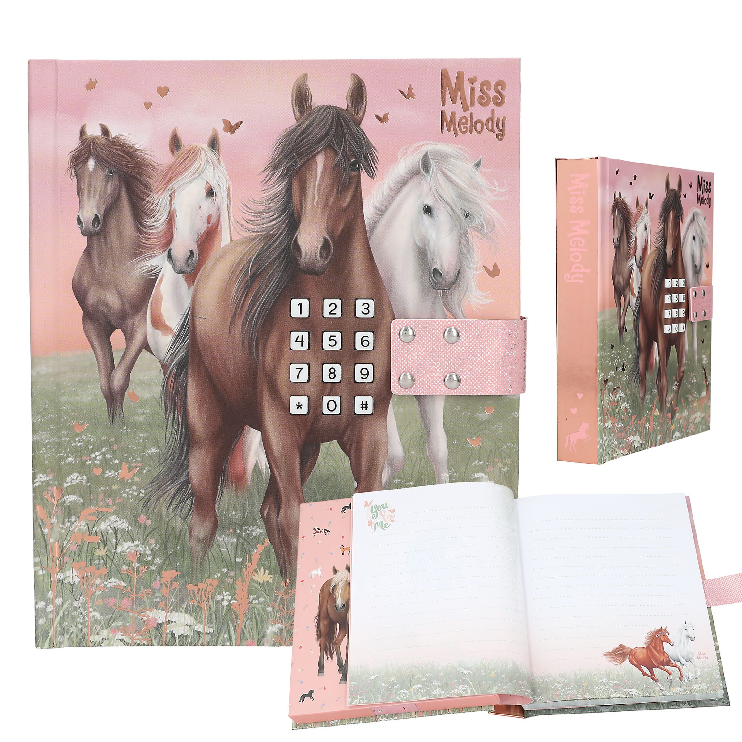 Tagebuch Depesche Miss Melody Tagebuch mit Code und Sound Motiv 1 3,5x15x18cm