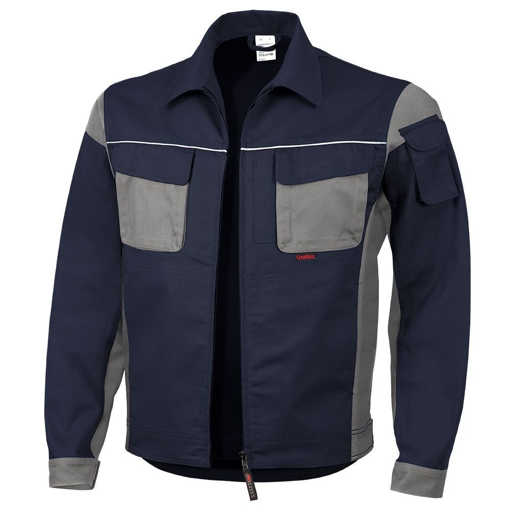 QUALITEX HIGH QUALITY WORKWEAR Arbeitsjacke strapazierfähige PROfessionals Arbeitsjacke - faserverstätkt MG 245 g (1-St) Werkstattjacke mit 15 Taschen - pflegeleicht Werkstattjacke - Waschbar