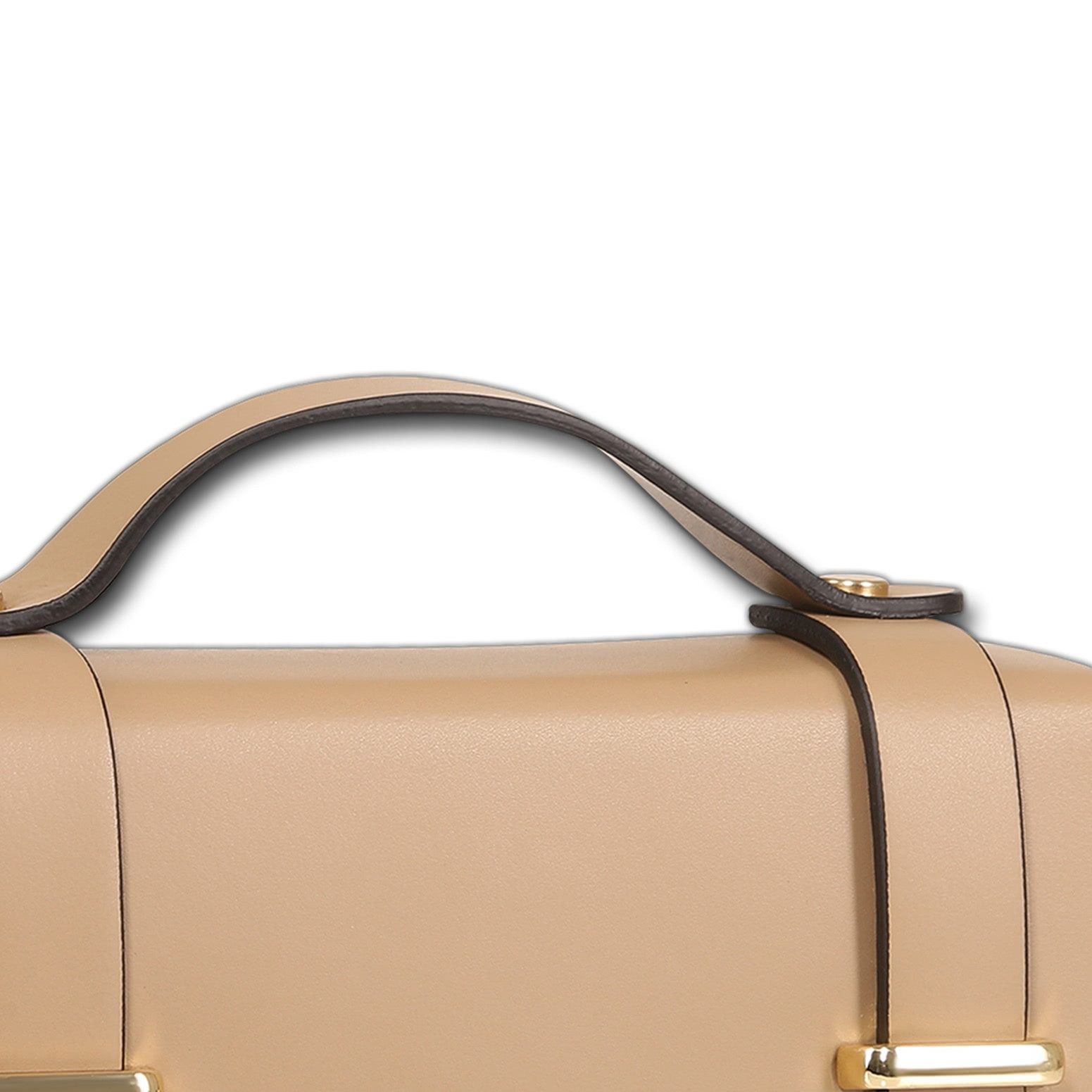 Toscanto Handtasche Toscanto Damen Handtasche Leder Tasche (Handtasche), Damen Handtasche Leder, taupe, dunkelbeige ca. 19cm x ca. 10cm