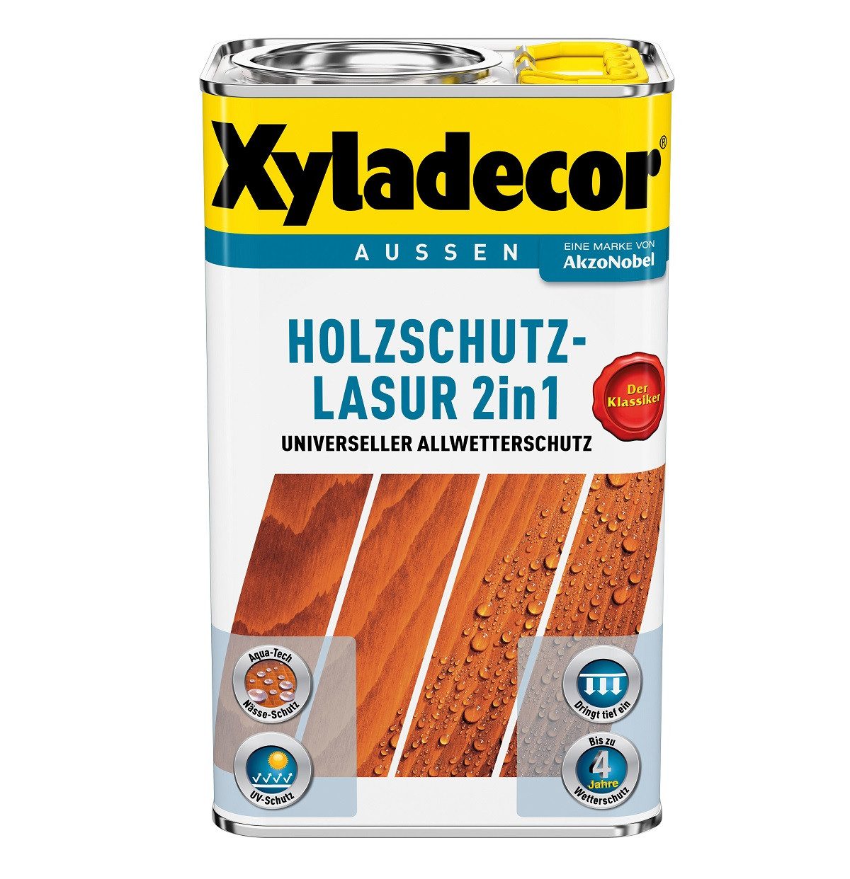 Xyladecor  Holzschutzlasur XYLADECOR Holzschutzlasur Teak 2,5 Ltr