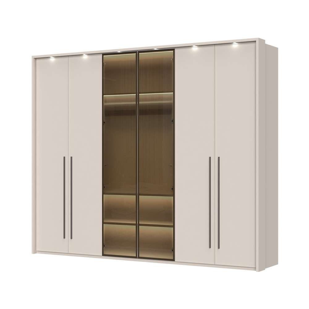 OTTO home Drehtürenschrank Opera Parsol-Glastüren, LED-Innenbeleuchtung, mit und ohne Kranz Glastüren, UV-Lack, LED-Innenbeleuchtung, …