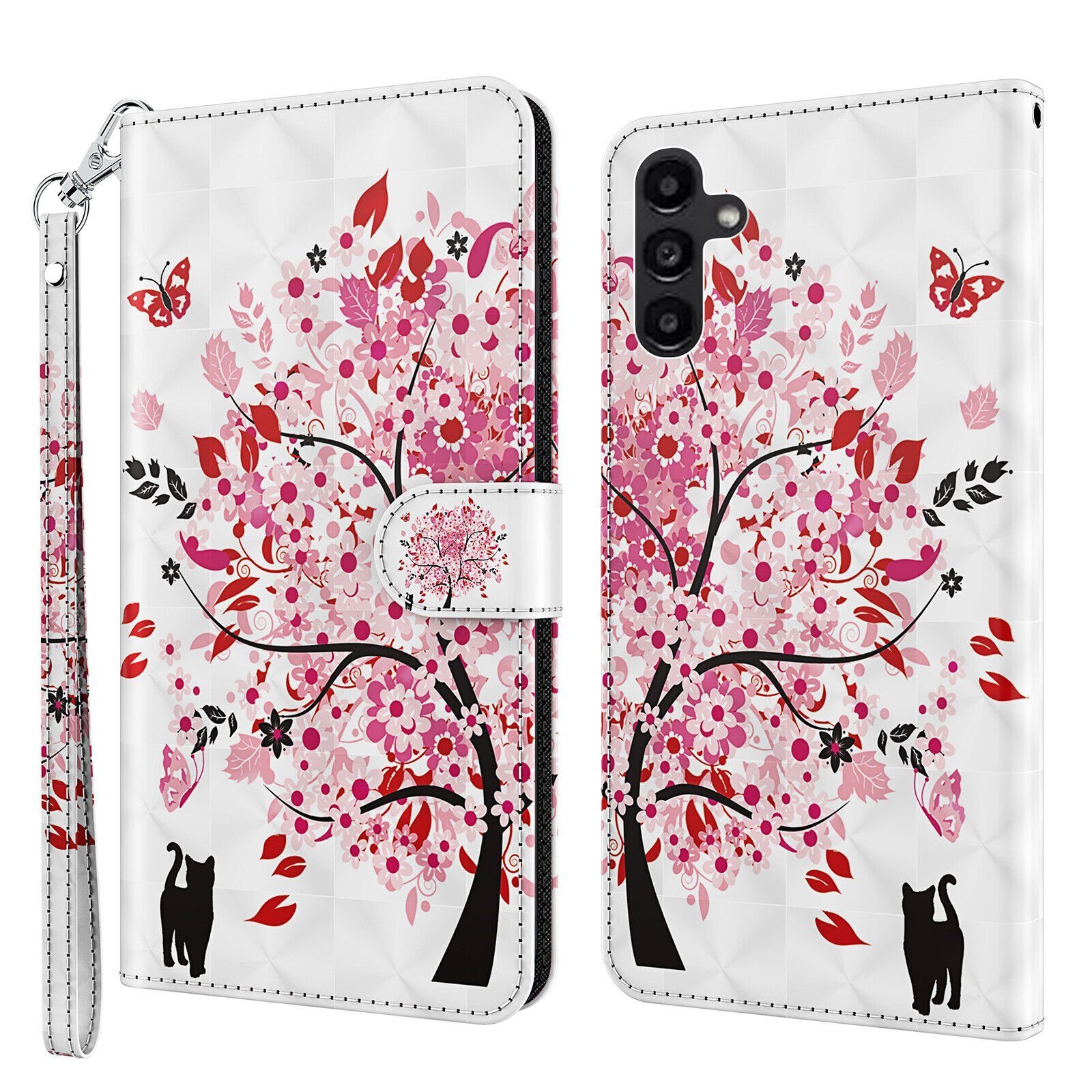 Handytasche für Samsung Galaxy A15 5G Hülle Tasche aus Kunstleder Klapphülle