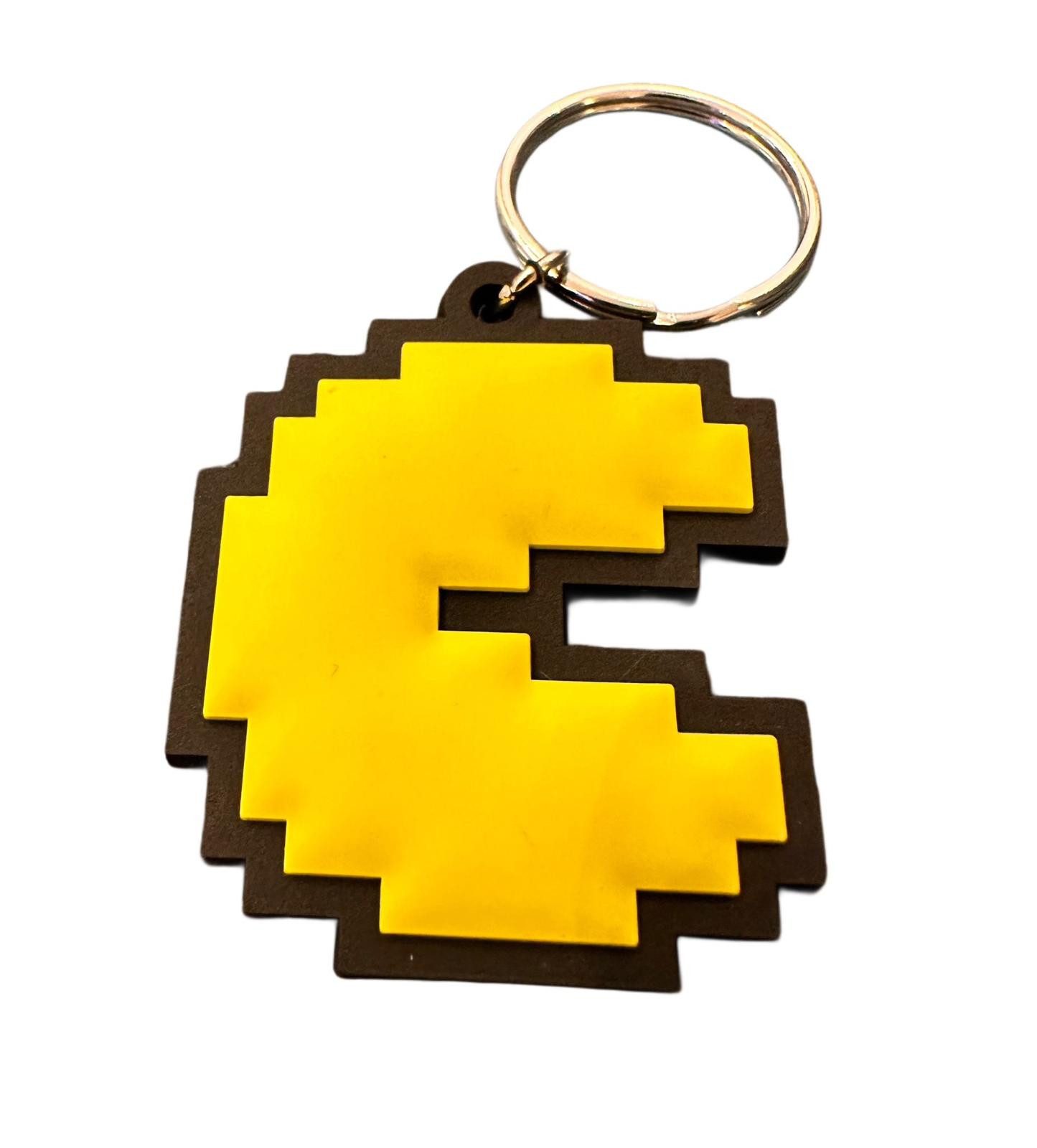 PYRAMID Schlüsselanhänger Schlüsselanhänger 5cm Kinder Mini Anhänger keychain Pac-Man gelb, Pac Man das Spiel als Schlüsselanhänger Pac-Man