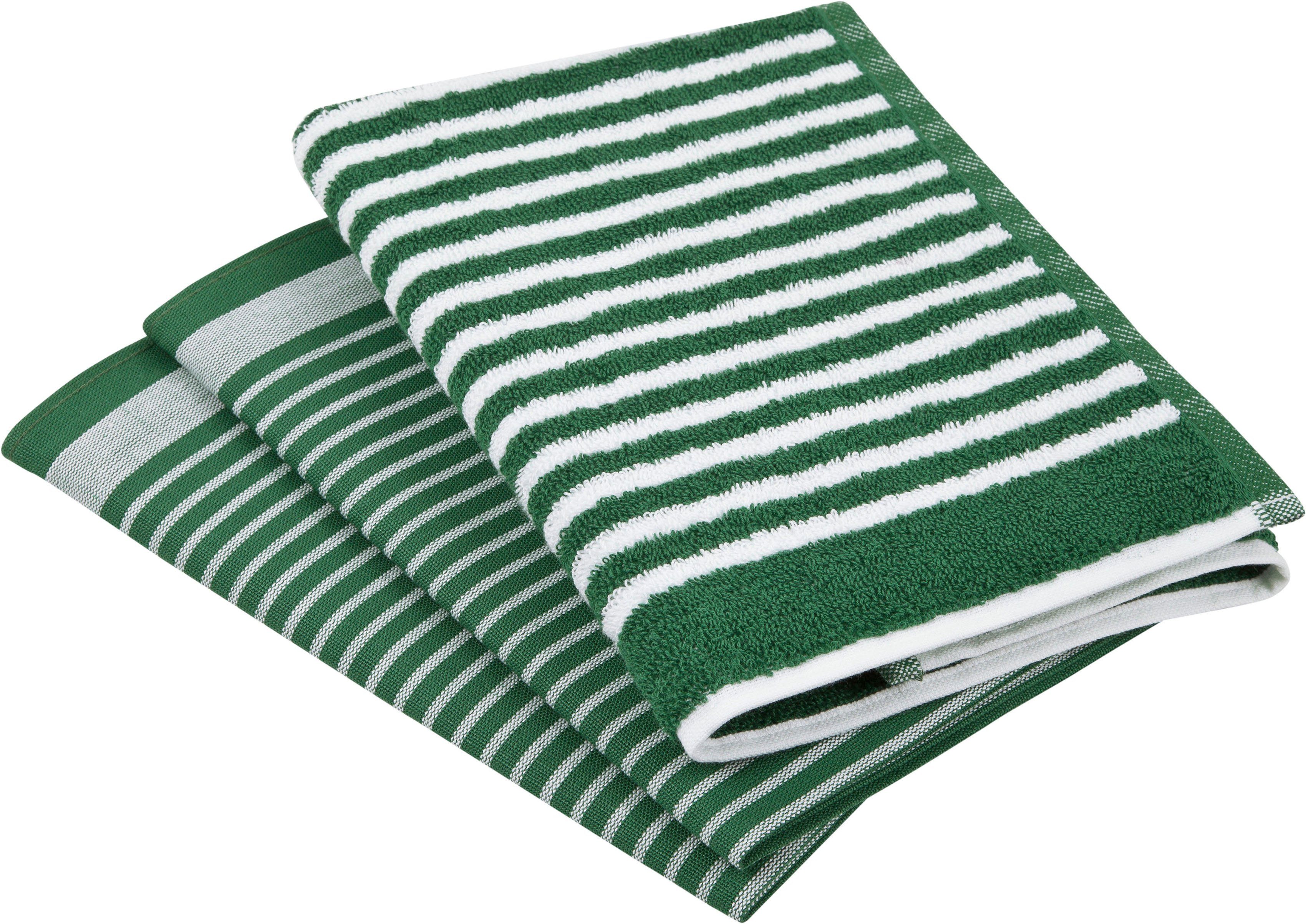 ROSS Geschirrtuch Exclusiv, (Set, 3-tlg), 1x Küchen-Frottiertuch 50x50 cm S günstig online kaufen