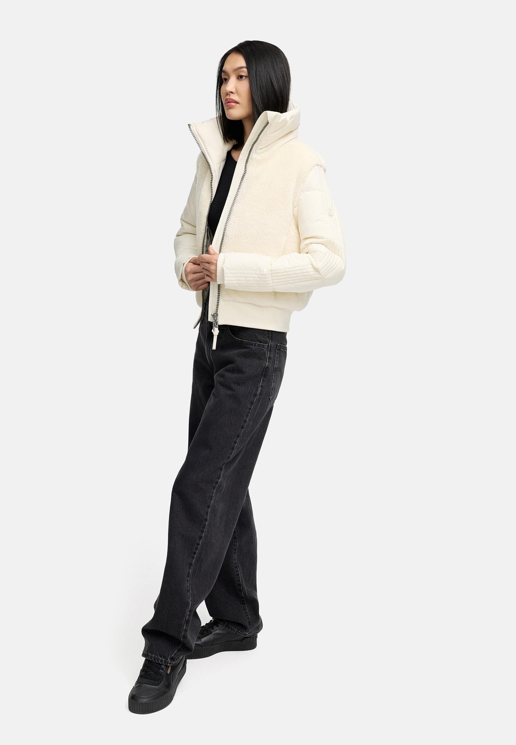 Navahoo Plüschjacke Teddyzone 14 Teddy-Fleece Jacke mit hohem Kragen