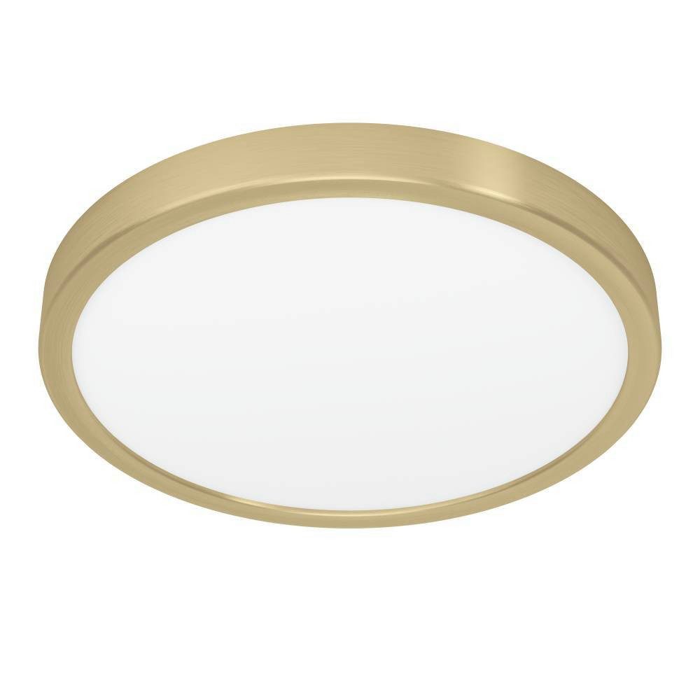 EGLO Deckenleuchte FUEVA 5 Deckenlampe, IP44, geringe Aufbauhöhe, 20 Watt, Rund, LED fest integriert, Warmweiß, Aufbauleuchte, Badezimmer, Bad-Deckenlampe, modern, 28,5x2,8cm
