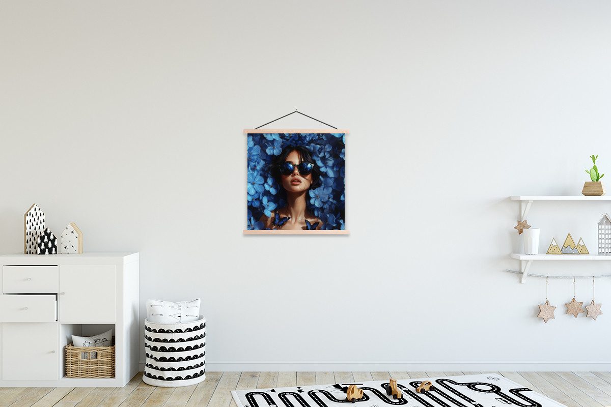 MuchoWow Poster Frau - Blau - günstig online kaufen