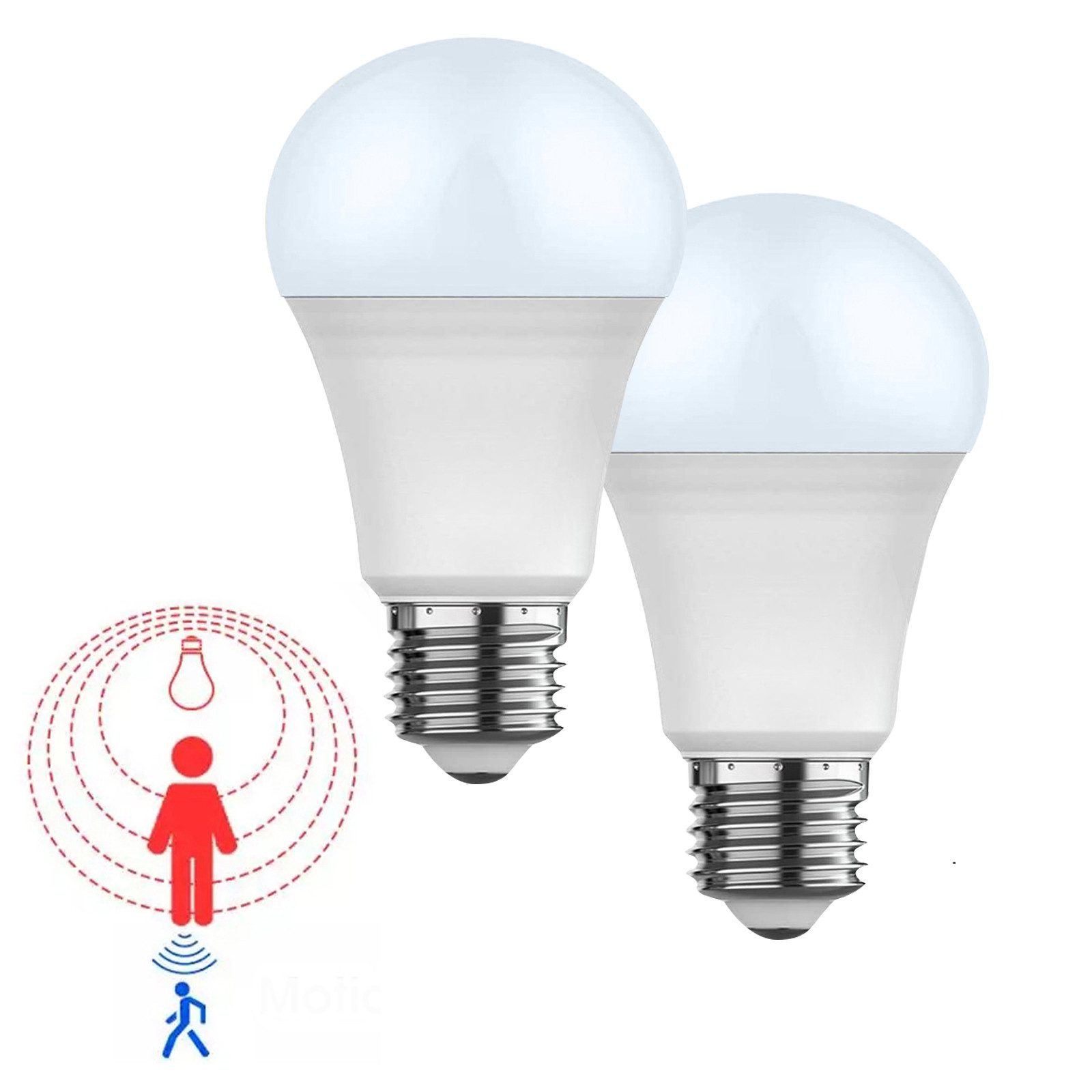 Jibenhome LED-Leuchtmittel E27 Glühbirne mit Bewegungsmelder Dämmerungssens günstig online kaufen