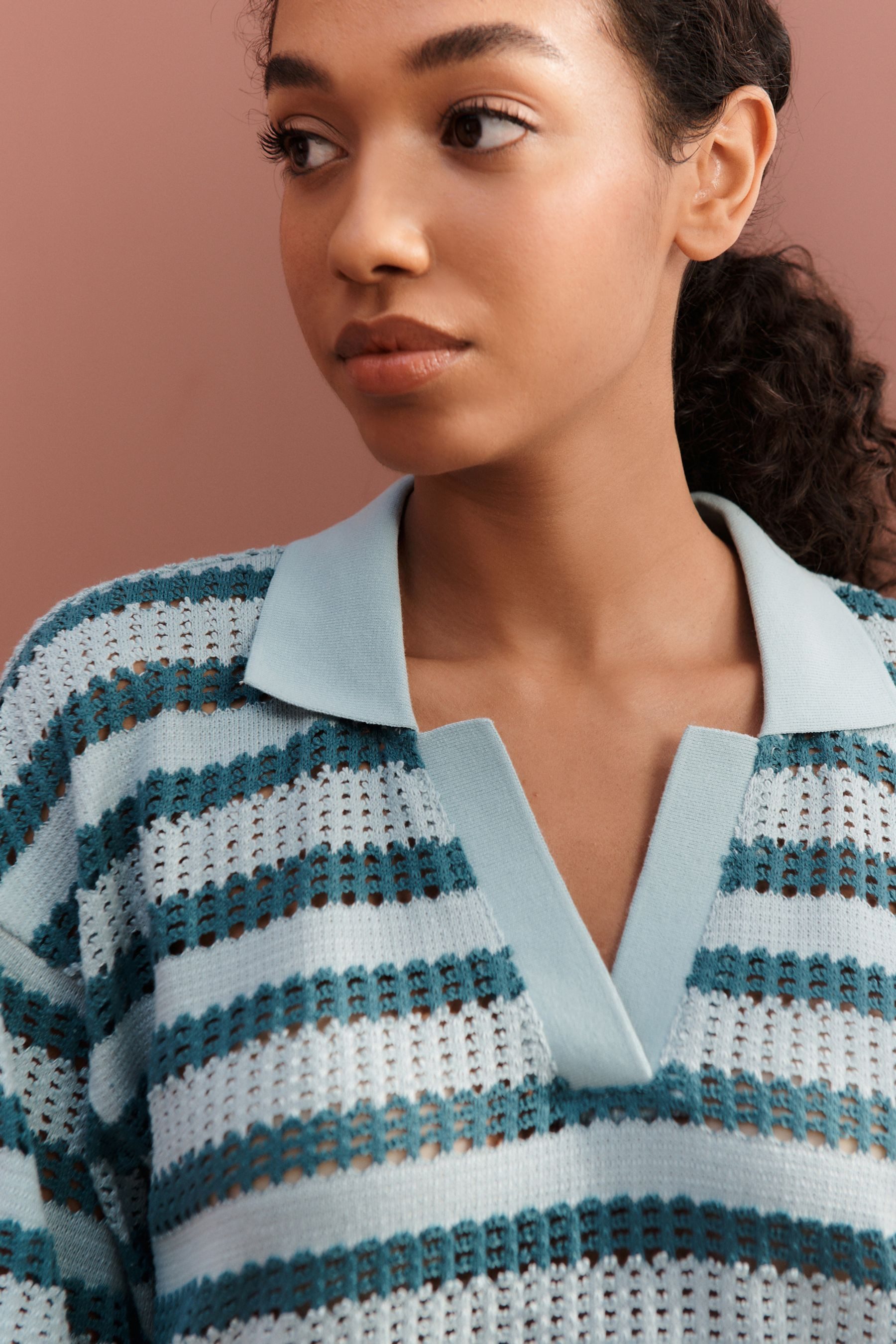 Next Stricktop Durchgeknöpftes Häkel-Oberteil (1-tlg)