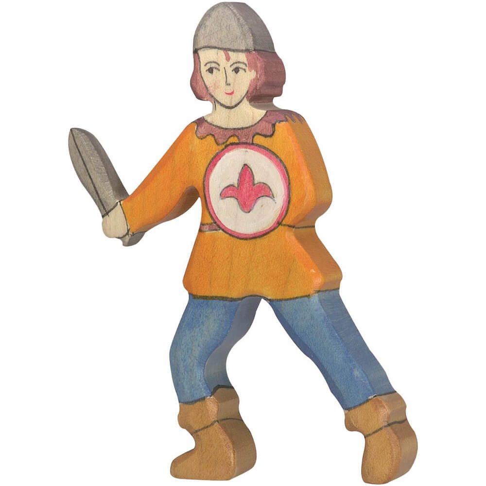 Holztiger Spielfigur HOLZTIGER Junge aus Holz - oranges Hemd