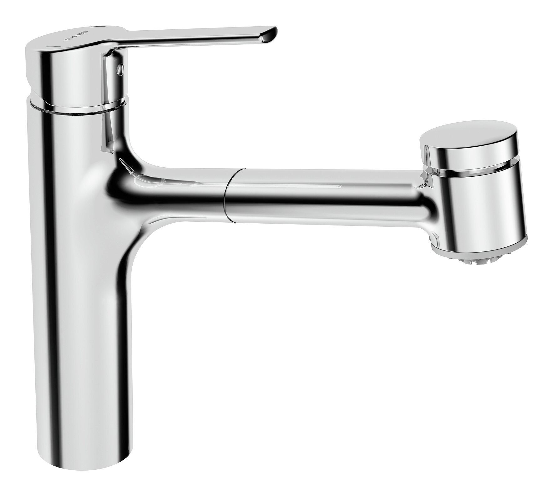 HANSA Küchenarmatur Hansaronda Einhand-Einlochbatterie f. offene Heißwasserbereiter Geschirrbrause