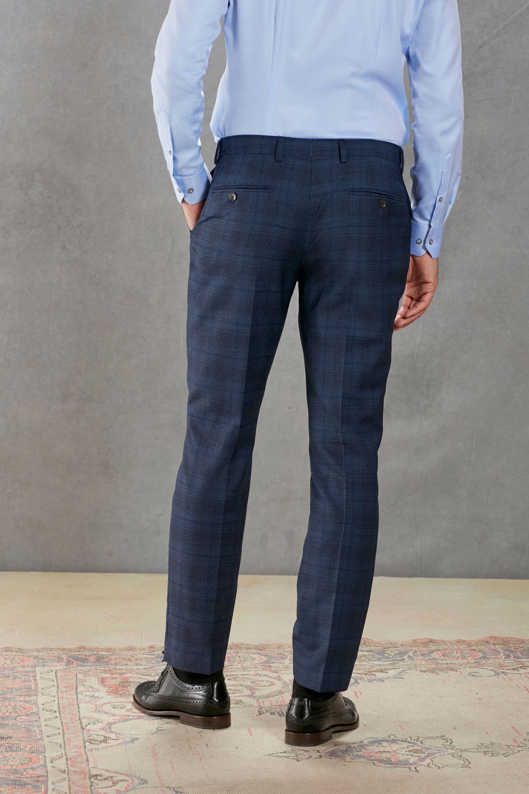 Fit Next Hose Signature Anzughose (1-tlg) karierter Tailored Anzug: