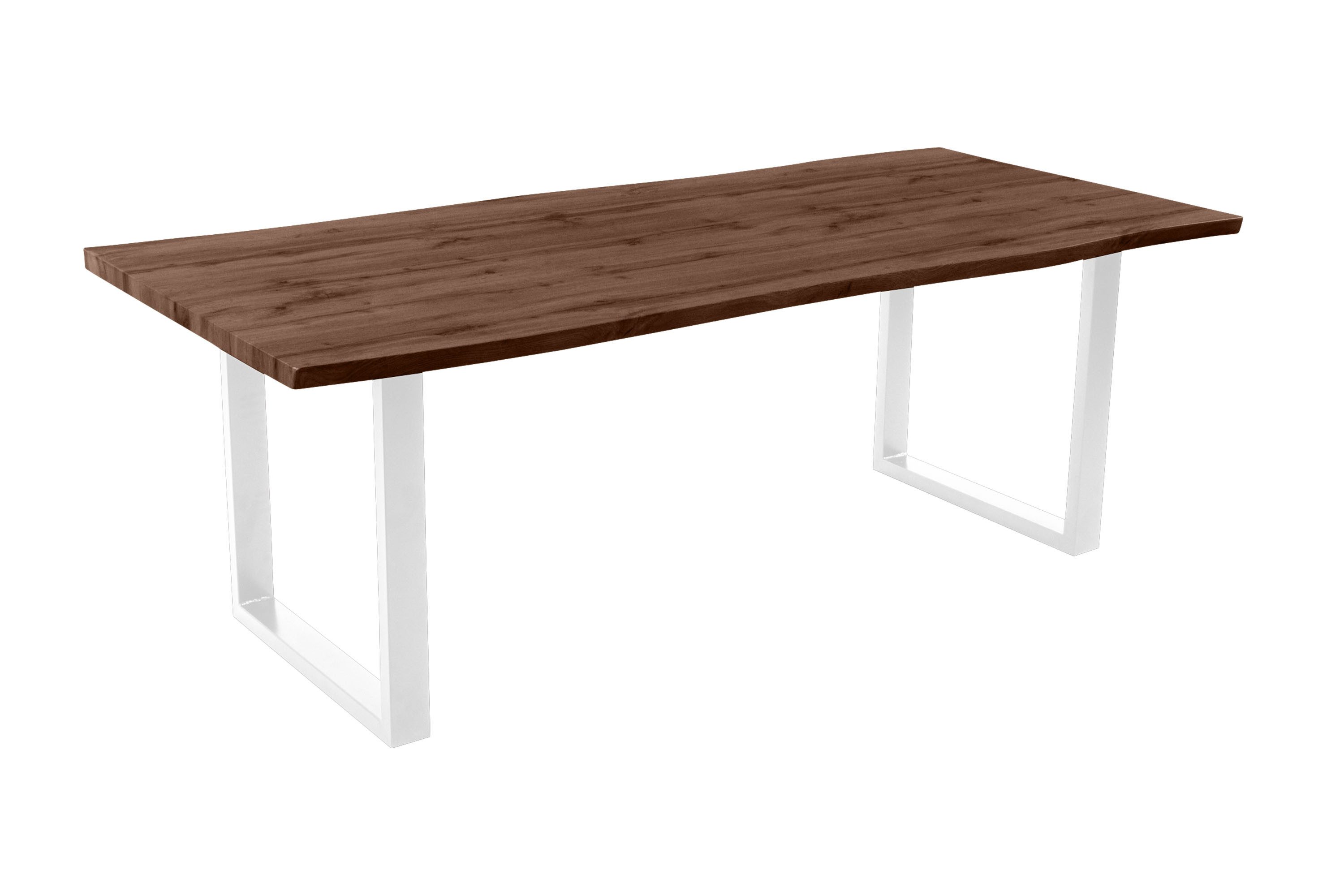 Loreno® Esstisch Josy, Nussbaumholz, Baumkante, MDF-Platte, günstig online kaufen