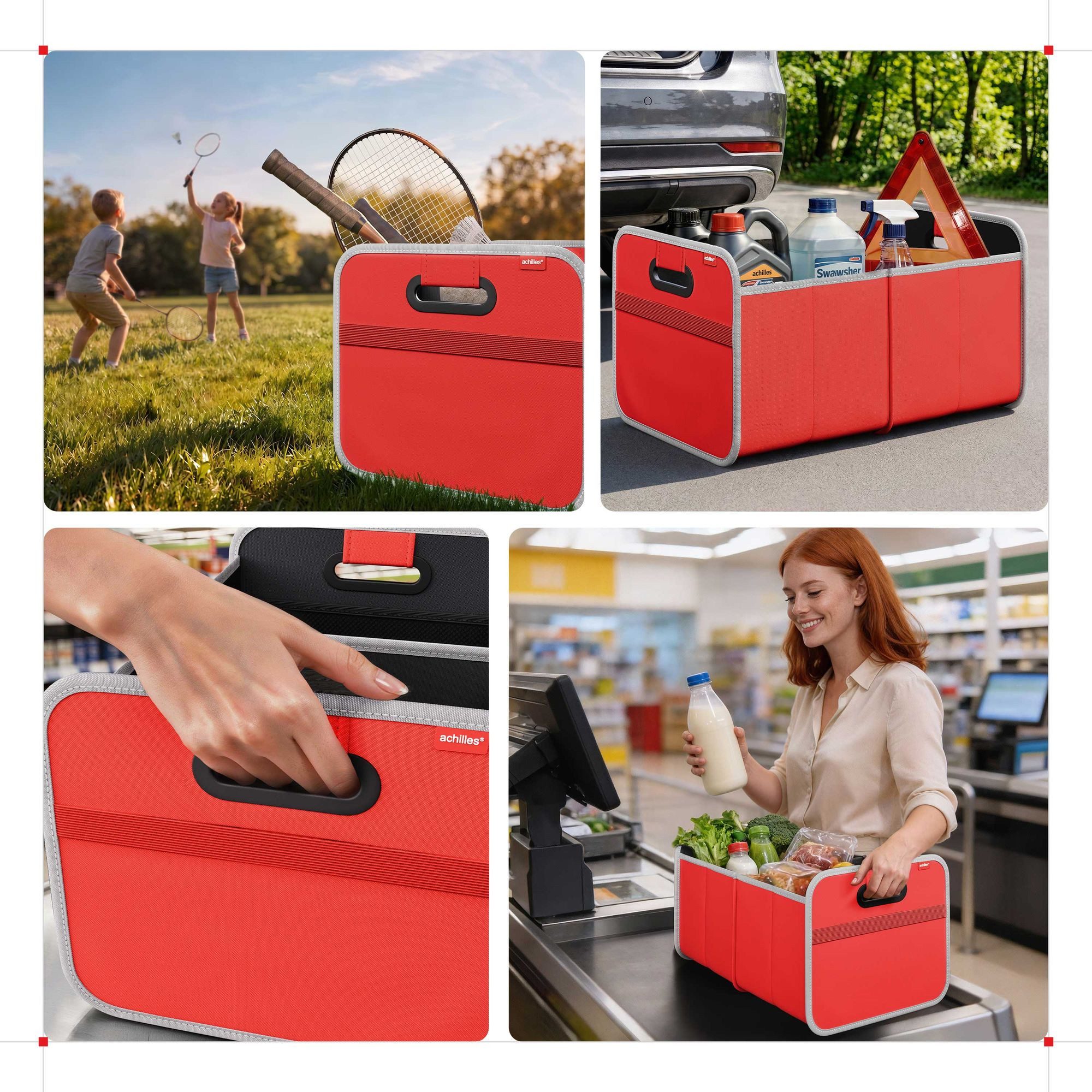 achilles Klappbox Auto-Faltbox Kofferraum-Organizer, Faltbare Autotasche, Faltkorb, 40 l – Bild 5 von 5