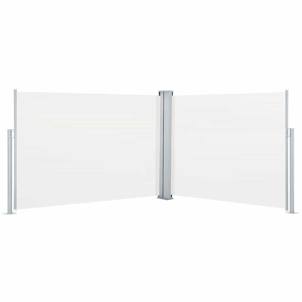 vidaXL Seitenmarkise Ausziehbare Seitenmarkise Creme 120 x 1000 cm (1-St)