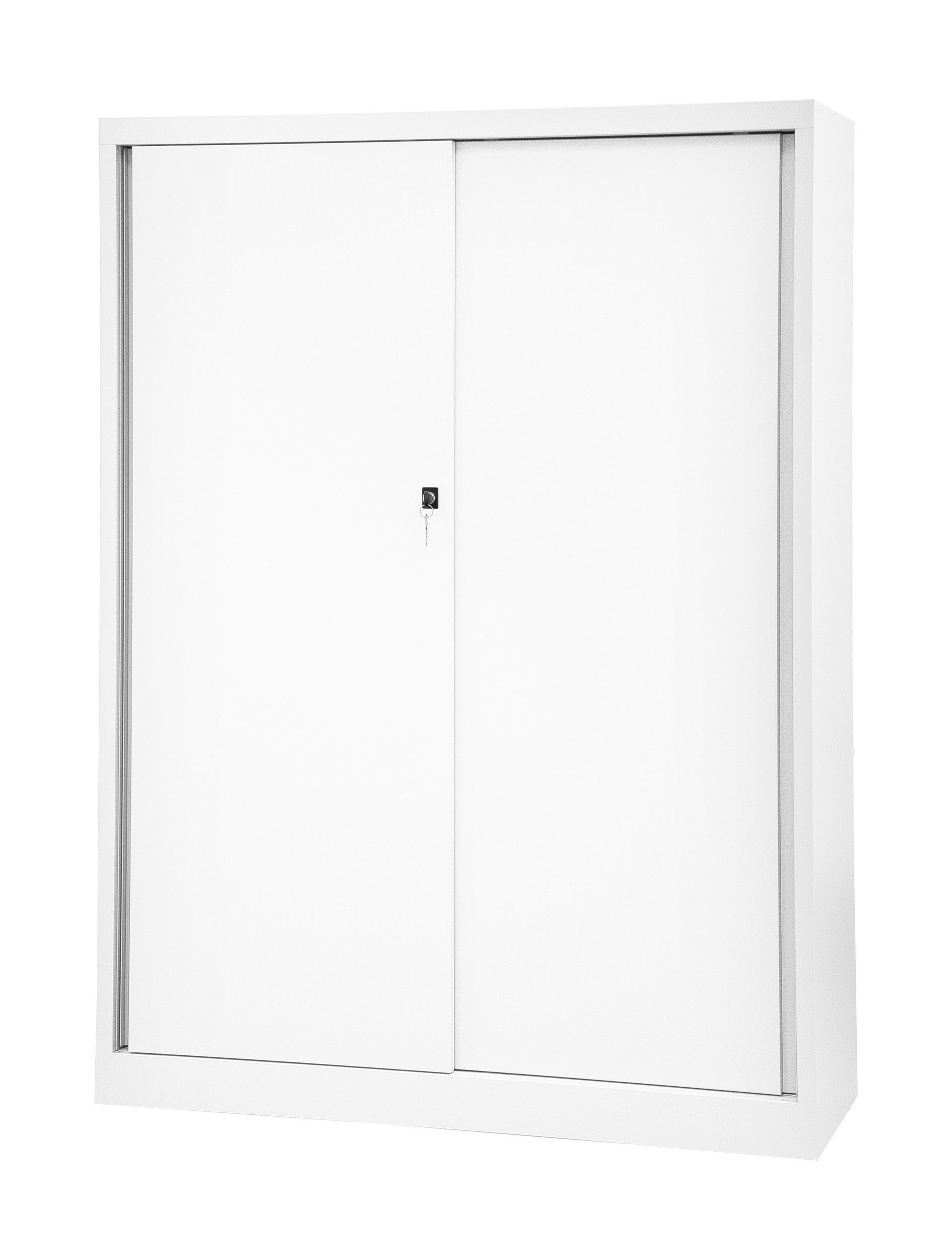 Bisley Aktenschrank Schiebetürenschrank ECO in Verkehrsweiß - Maße: H 164 x B 120 x T 43 cm