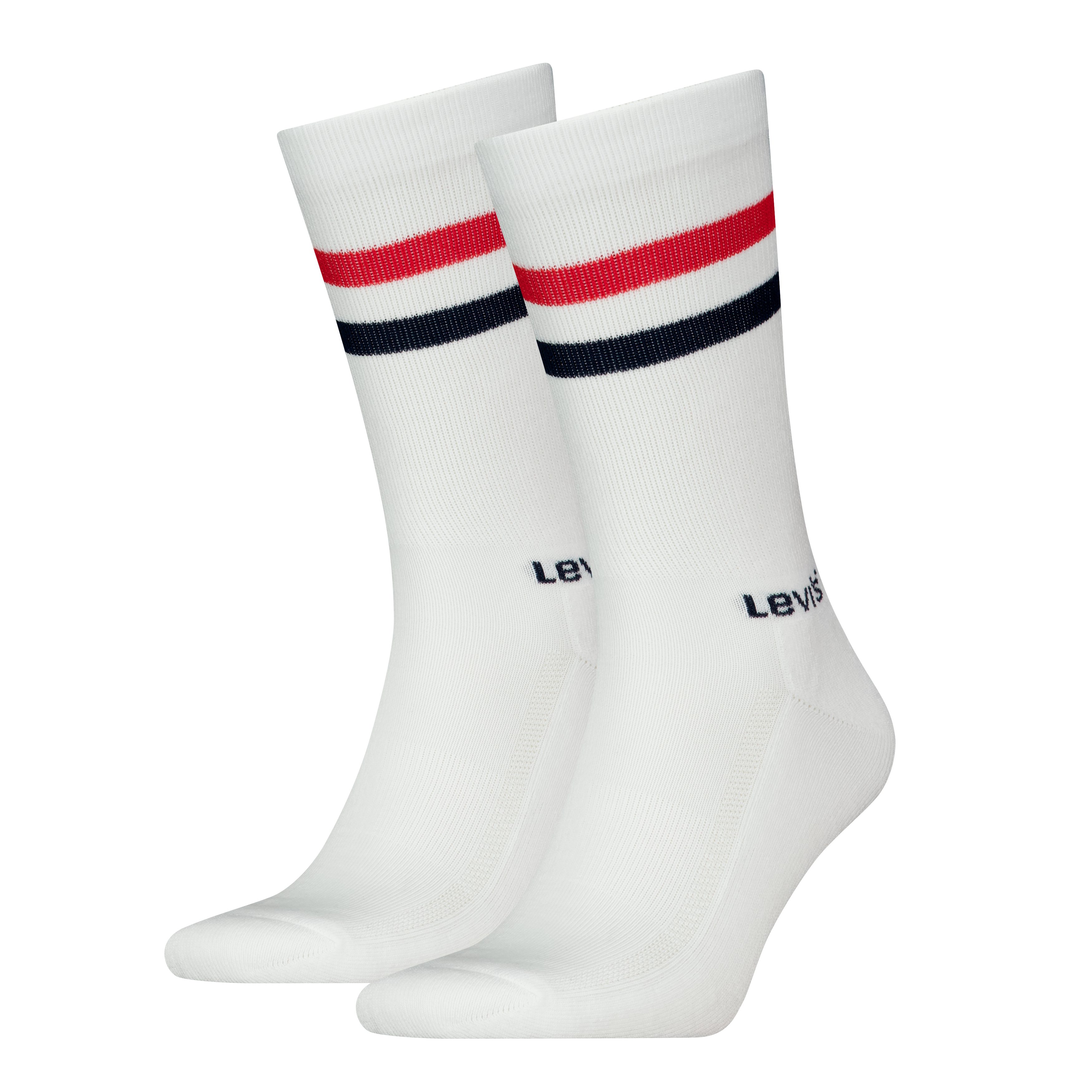 Levi's® Socken LEVIS REGULAR CUT SPORT STRIPE 2P (2-Paar, 2er Pack) mit auffälligen Streifen