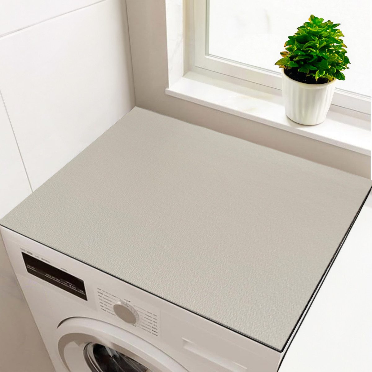 Tabletop Antirutschmatte Waschmaschinen-Auflage beige rutschfest, waschbar, 1-St., Textil-Finish Gummi-Matte als Trockner Waschmaschinen-Unterlage