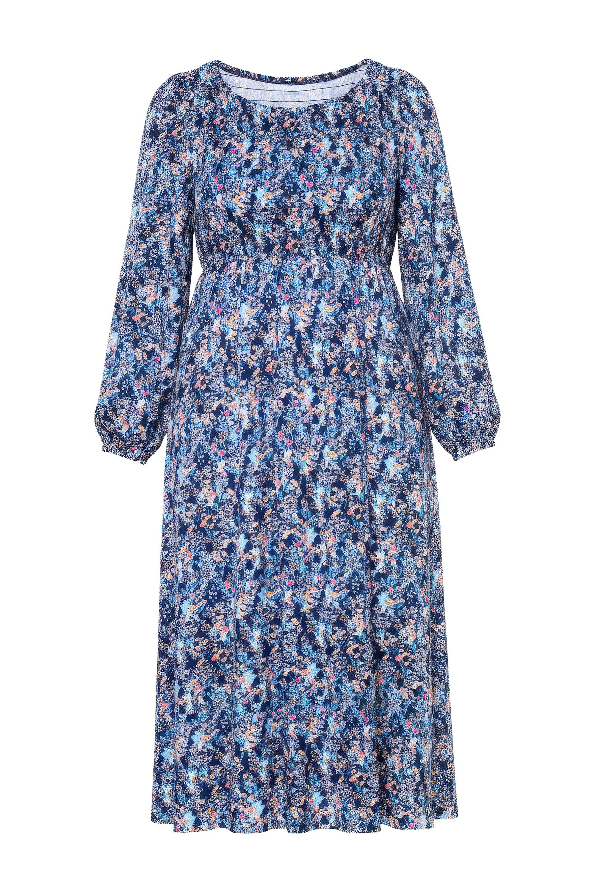 Angel of Style Jerseykleid Kleid Jersey Blumenmuster gesmoktes Oberteil günstig online kaufen