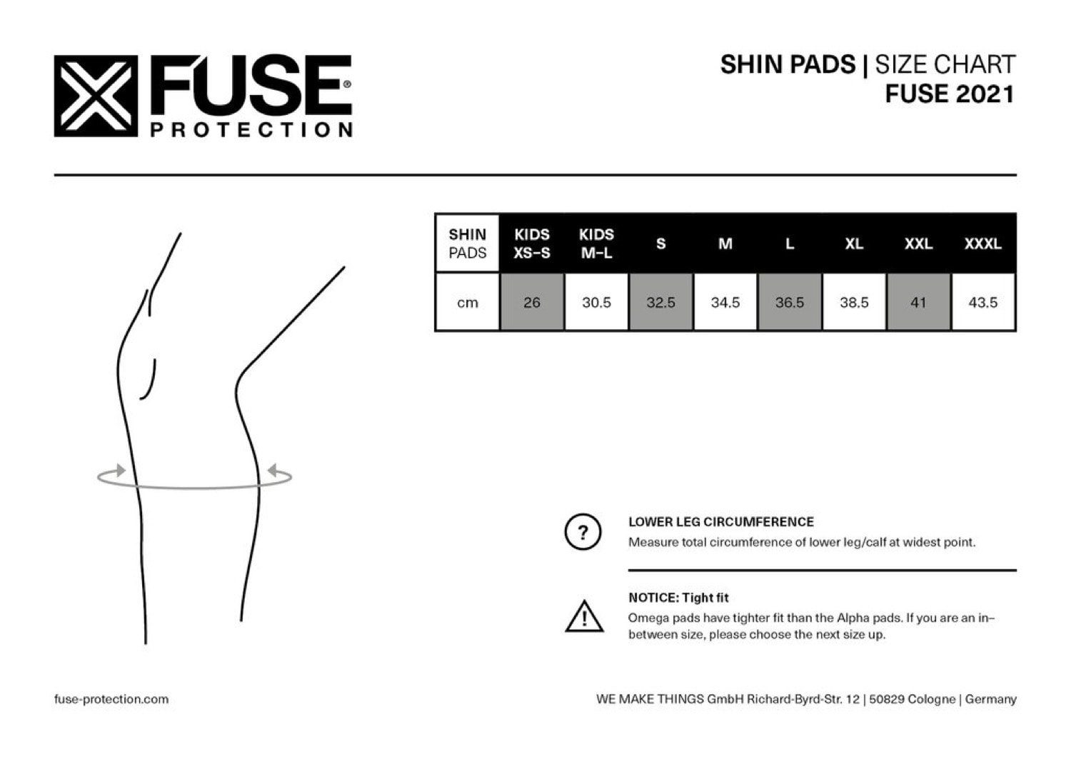 Protection FUSE Knie- Protektoren-Set Protection Schienbeinschon und FUSE Echo 100