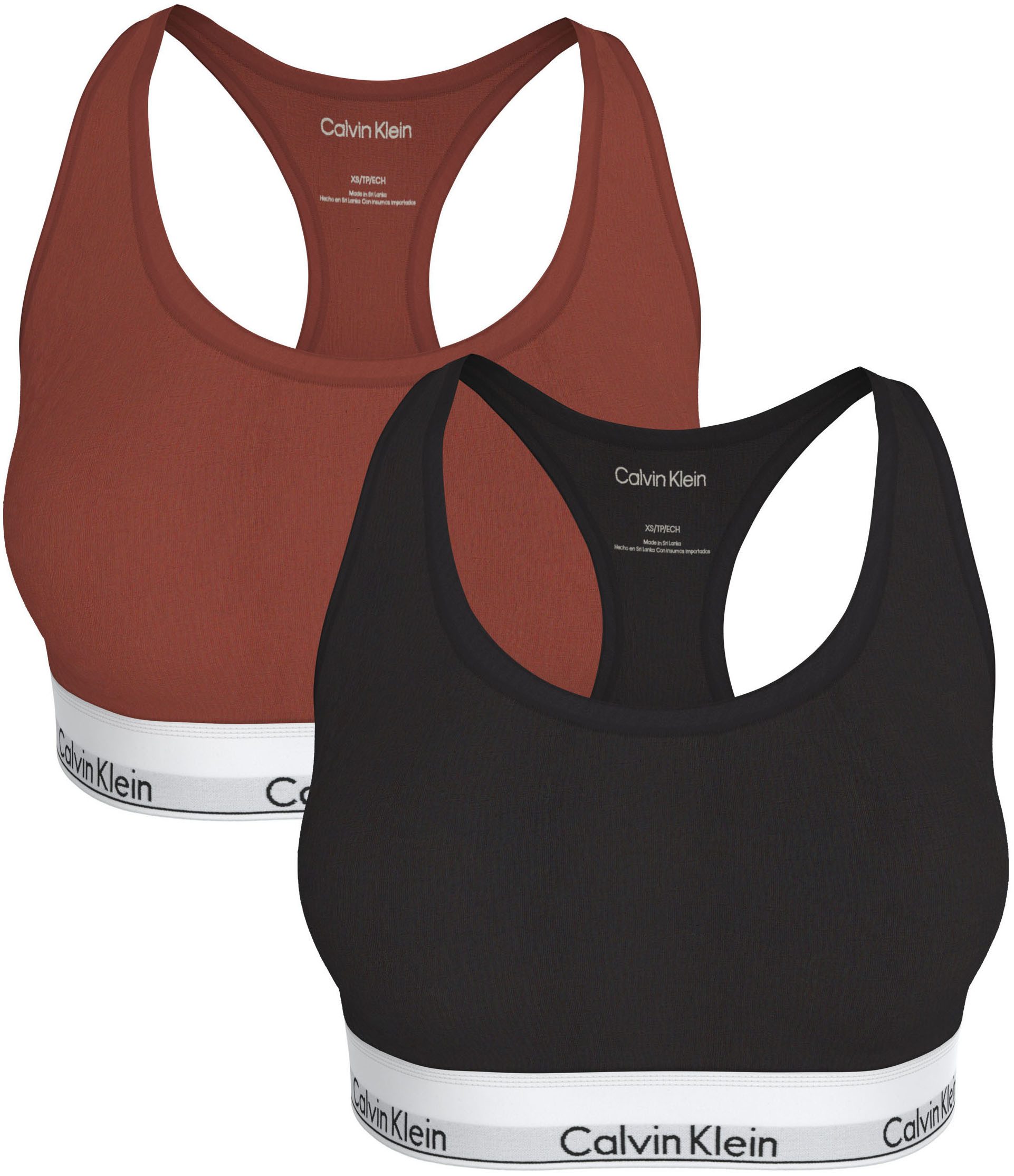 Calvin Klein Underwear Bralette BRALETTE 2PK (Packung, 2er-Pack) Körpernahe Passform mit elastischem Bund