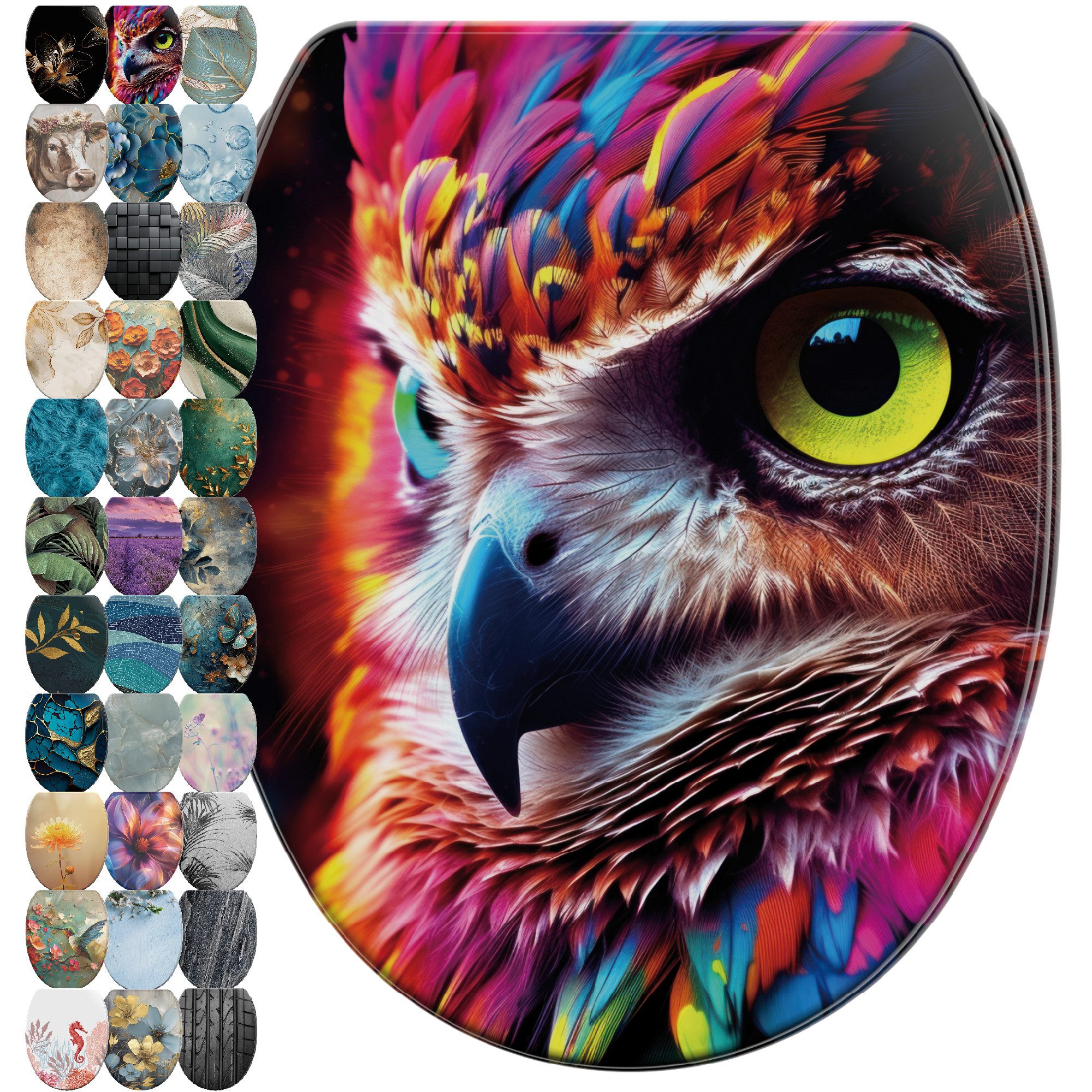 Sanilo WC-Sitz mit Absenkautomatik & Top Fix in vielen Designs, hochwertig, abnehmbar, leichte Montage von oben, mit Schraubenzieher