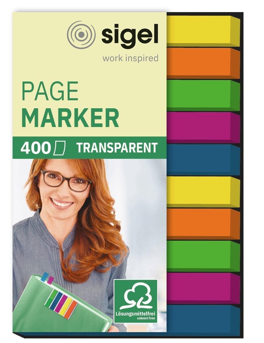 Sigel Haftnotizblock Haftmarker Sortiert 400 Stück im praktischen Pocket