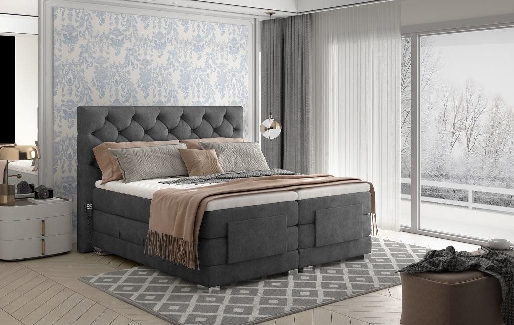 Xlmoebel Boxspringbett Luxus Modernes Bett Gestell für Schlafzimmer 180x200 cm (Bettgestell 180x200 cm), Made in Europa