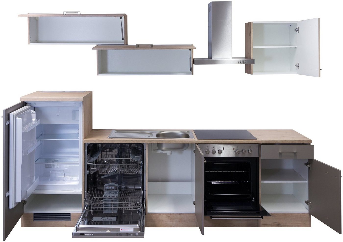 Flex-Well Küchenzeile »Riva«, mit E-Geräten, Gesamtbreite 280 cm-HomeTrends