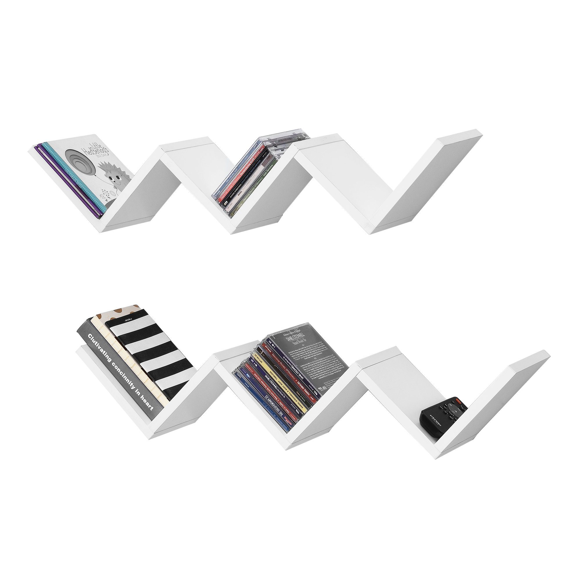 en.casa Wandregal, »Askim« Hängeregal 2-tlg. 71,5x15x14cm Weiß