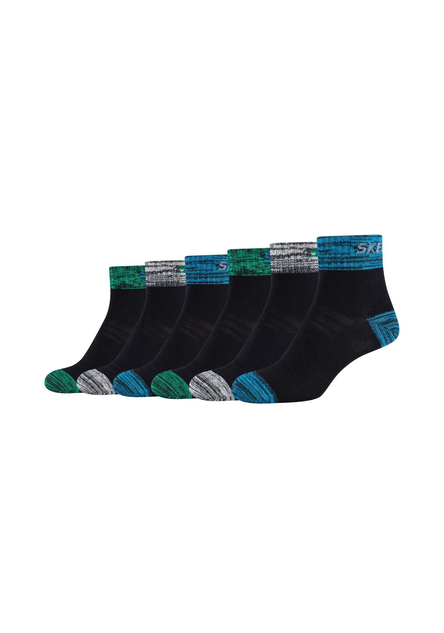 Skechers Kurzsocken Kurzsocken 6er Pack, Mit feuchtigkeitsregulierender  Netzbelüftung