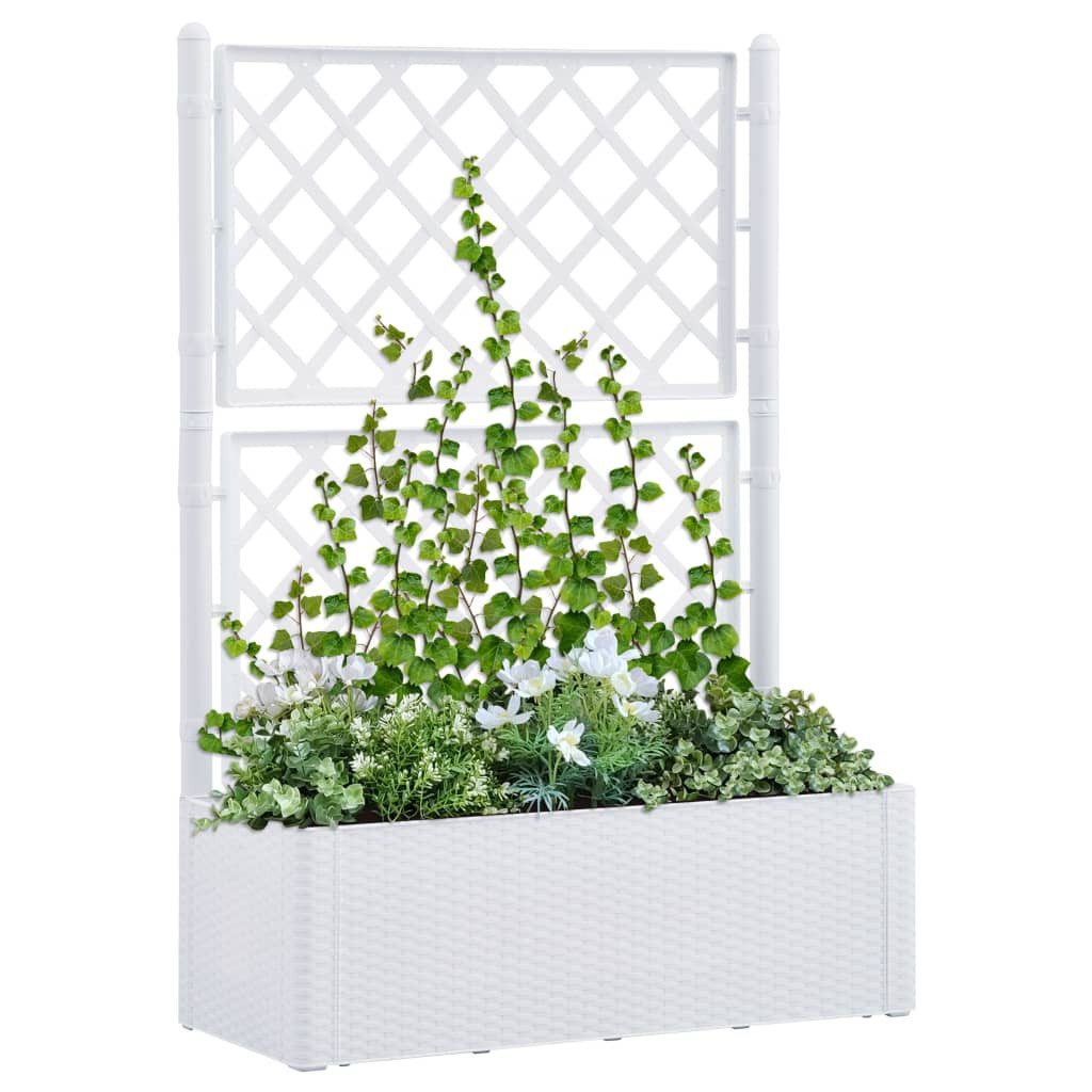 vidaXL Rankgitter 100 x 43 x 142 cm Garten-Hochbeet mit Spalier und Selbstbewässerungssy