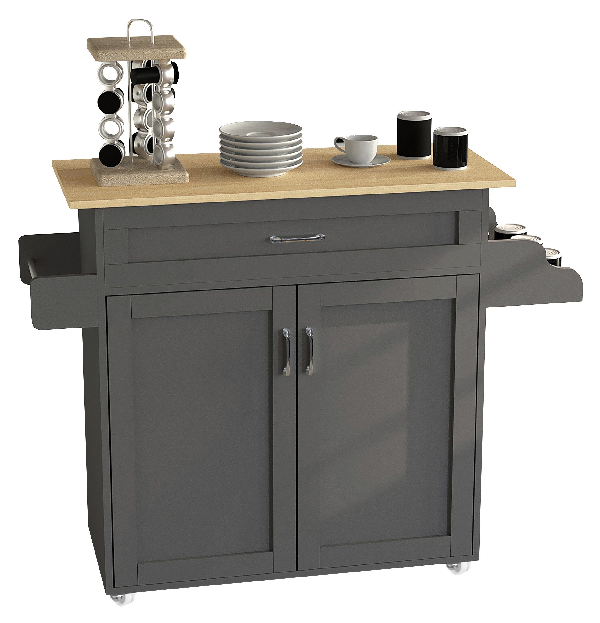 VCM Küchenwagen Küchenwagen Servierwagen Rollwagen Rollen Pastano