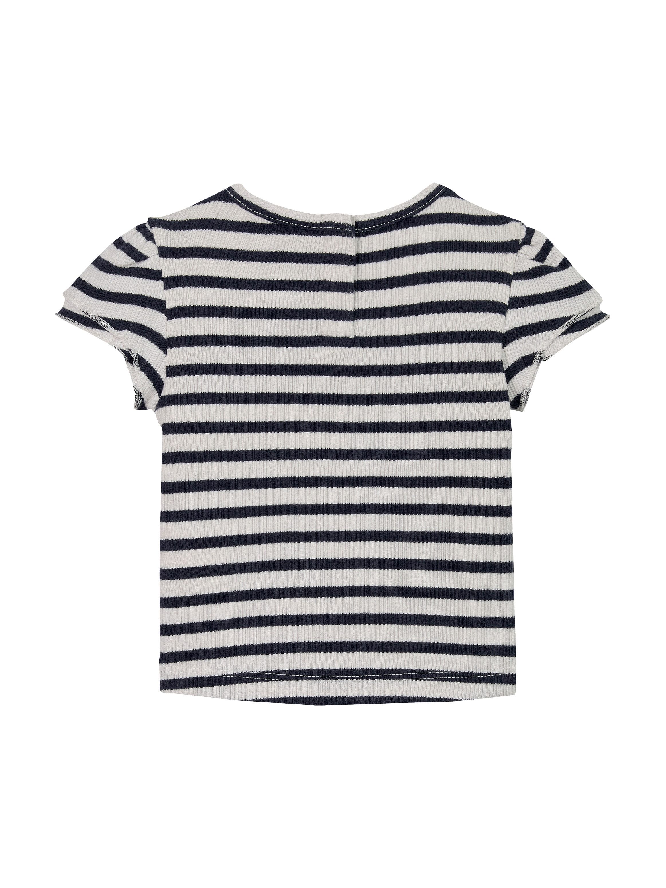 Tommy Hilfiger T-Shirt STRIPED RIB TEE SS mit Streifenmuster – Bild 2 von 2