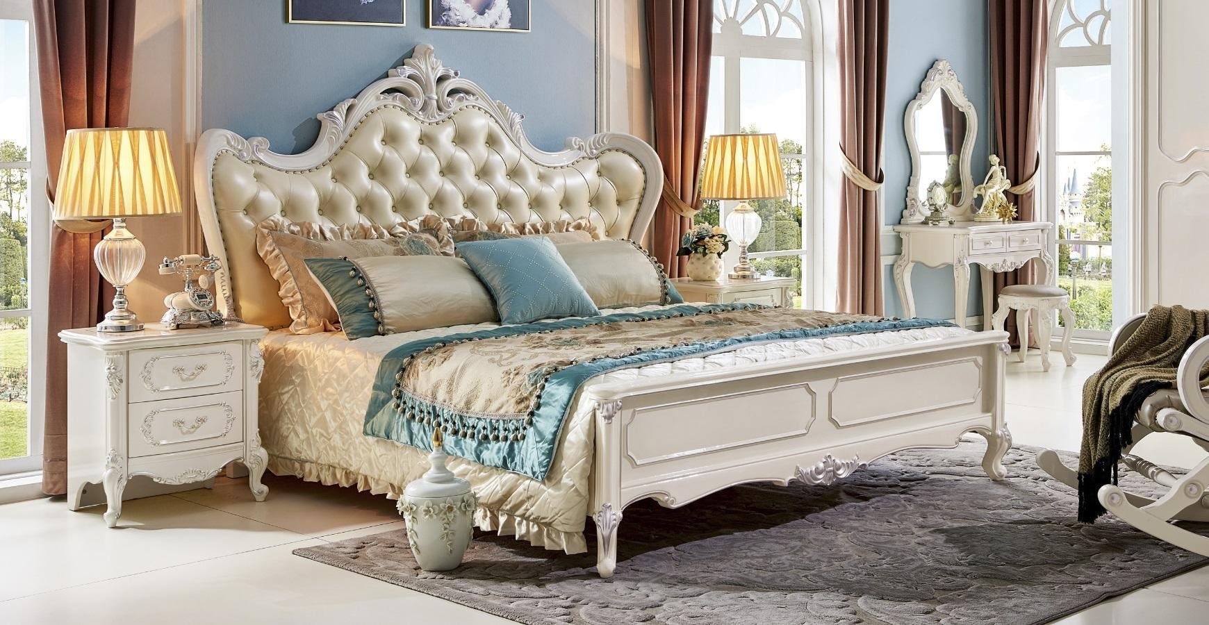 Luxus Bett JVmoebel Betten Hotel Königliches Bett, Doppelbett Palast Chesterfield