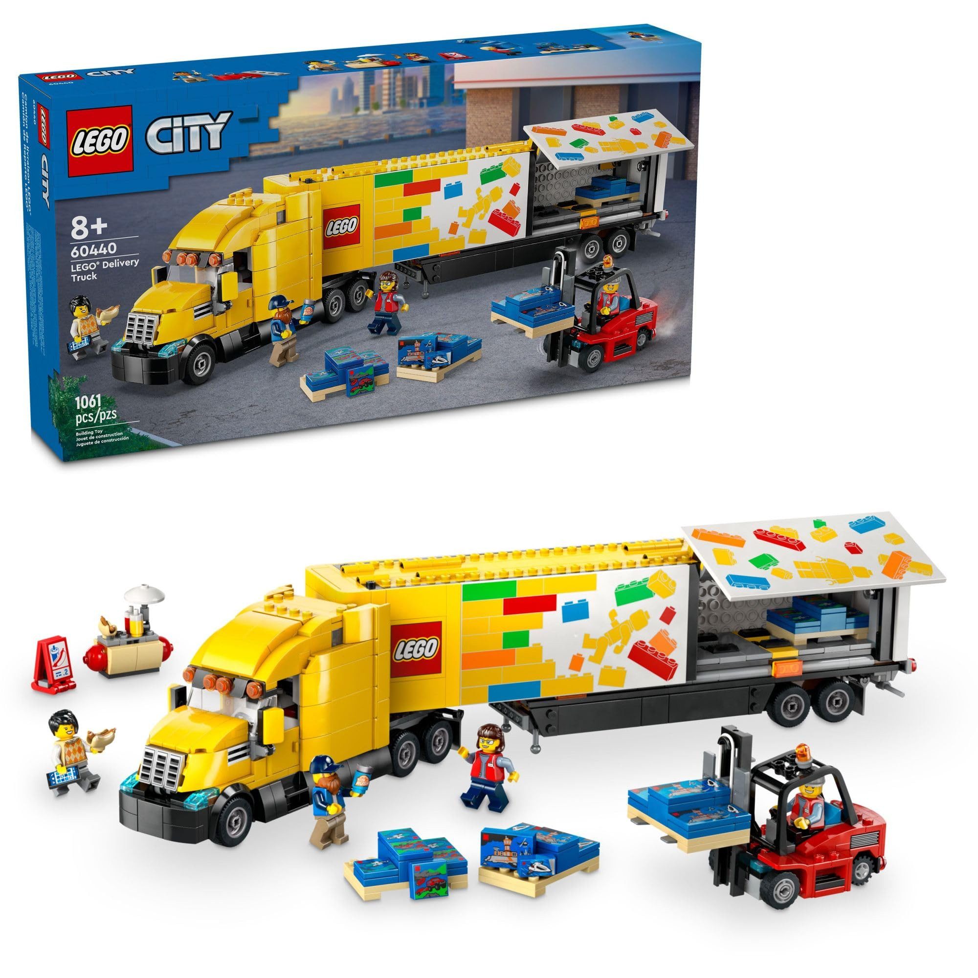 LEGO® City Sattelzug 60440 Konstruktions-Spielset, (1061 St), 1061-teiliges LEGO Bauset