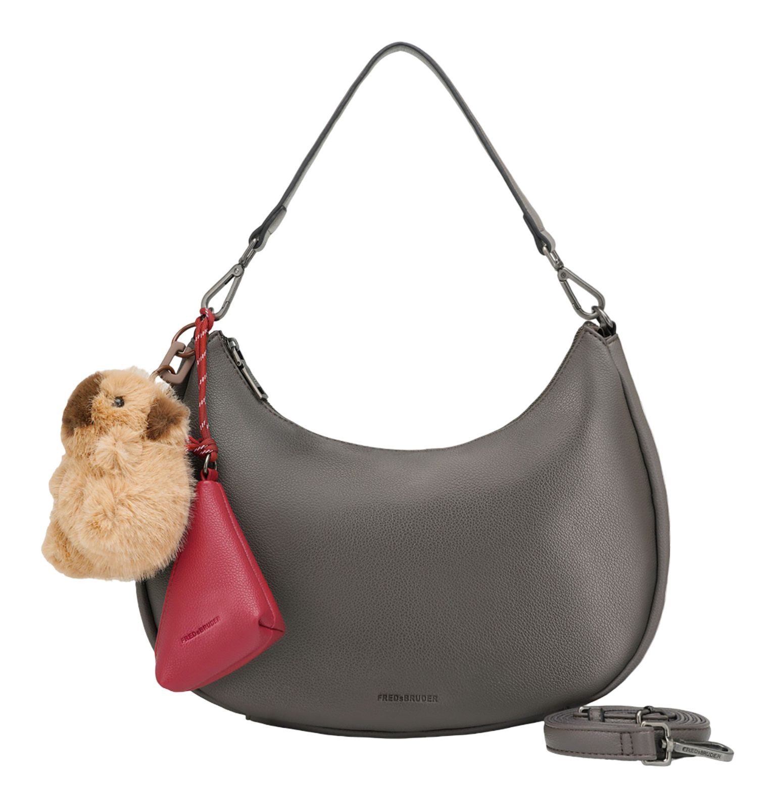 FREDsBRUDER Umhängetasche My Bestie Long Hobo (Set, 2-tlg), aus echtem Leder